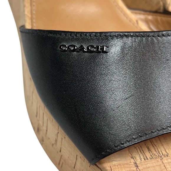 NWOT Coach Becka Black Platform Sandal, Black, Size 10B - Picture 9 of 12